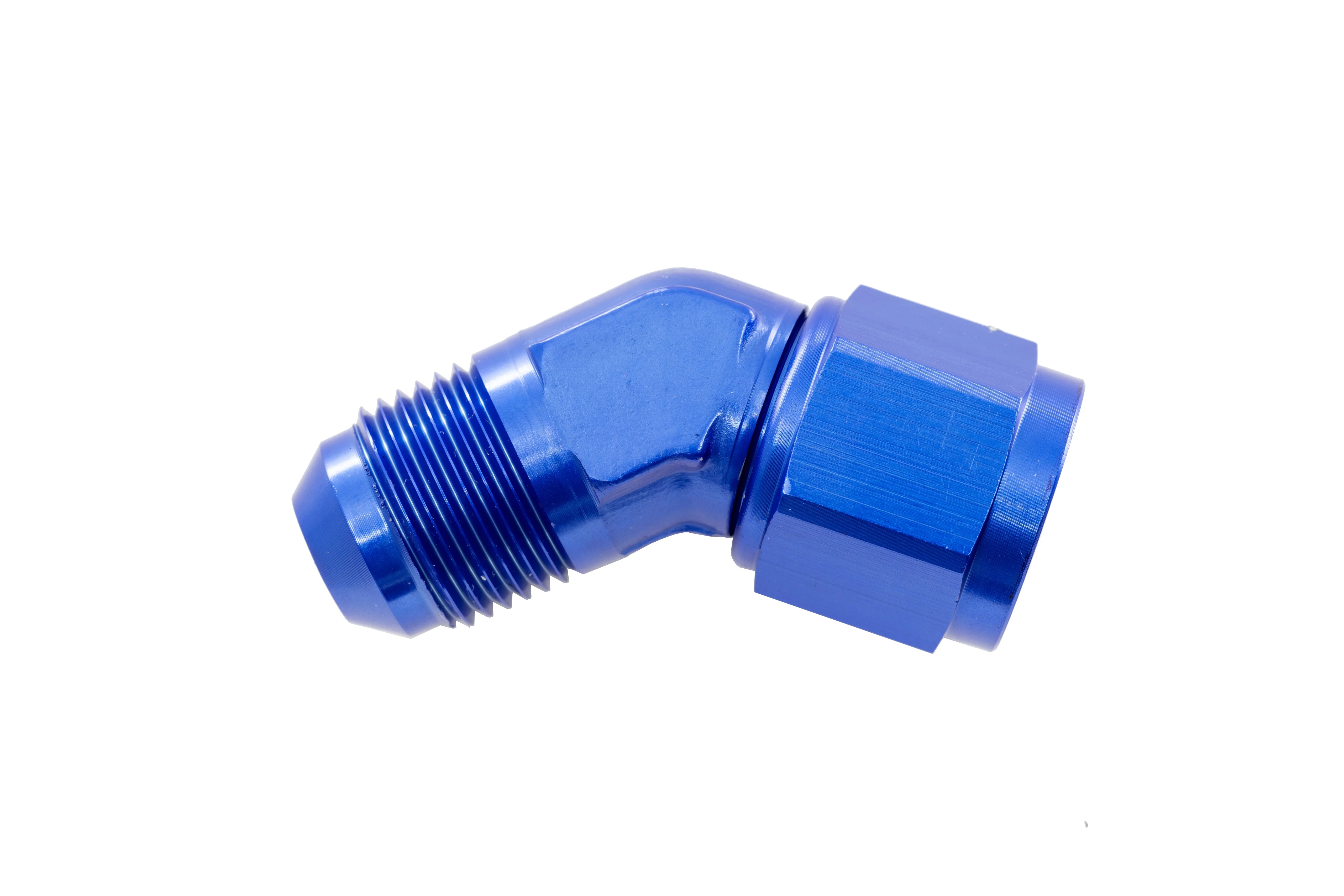Redhorse Performance 8245-06-06-1 AN Male to AN Female Adapter, -6 45 Degree, Blue
