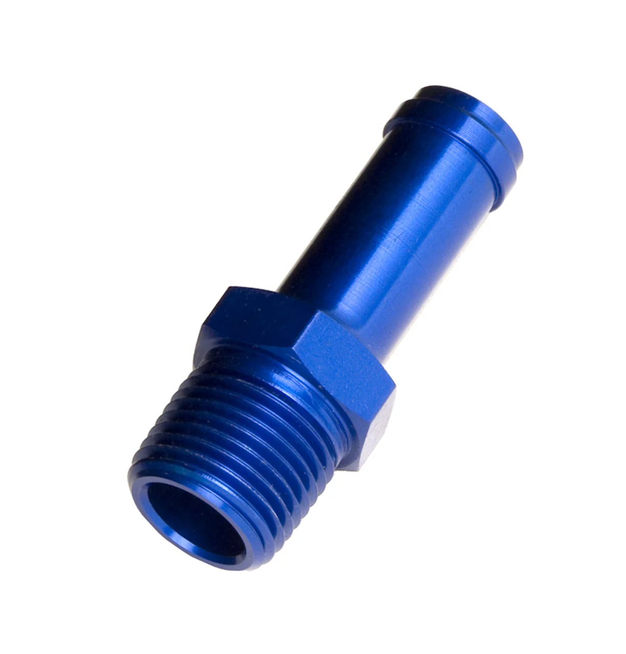 Redhorse Performance 840-06-06-1 OD Hose Nipple to NPT Male, 3/8" to 3/8" Straight, Blue