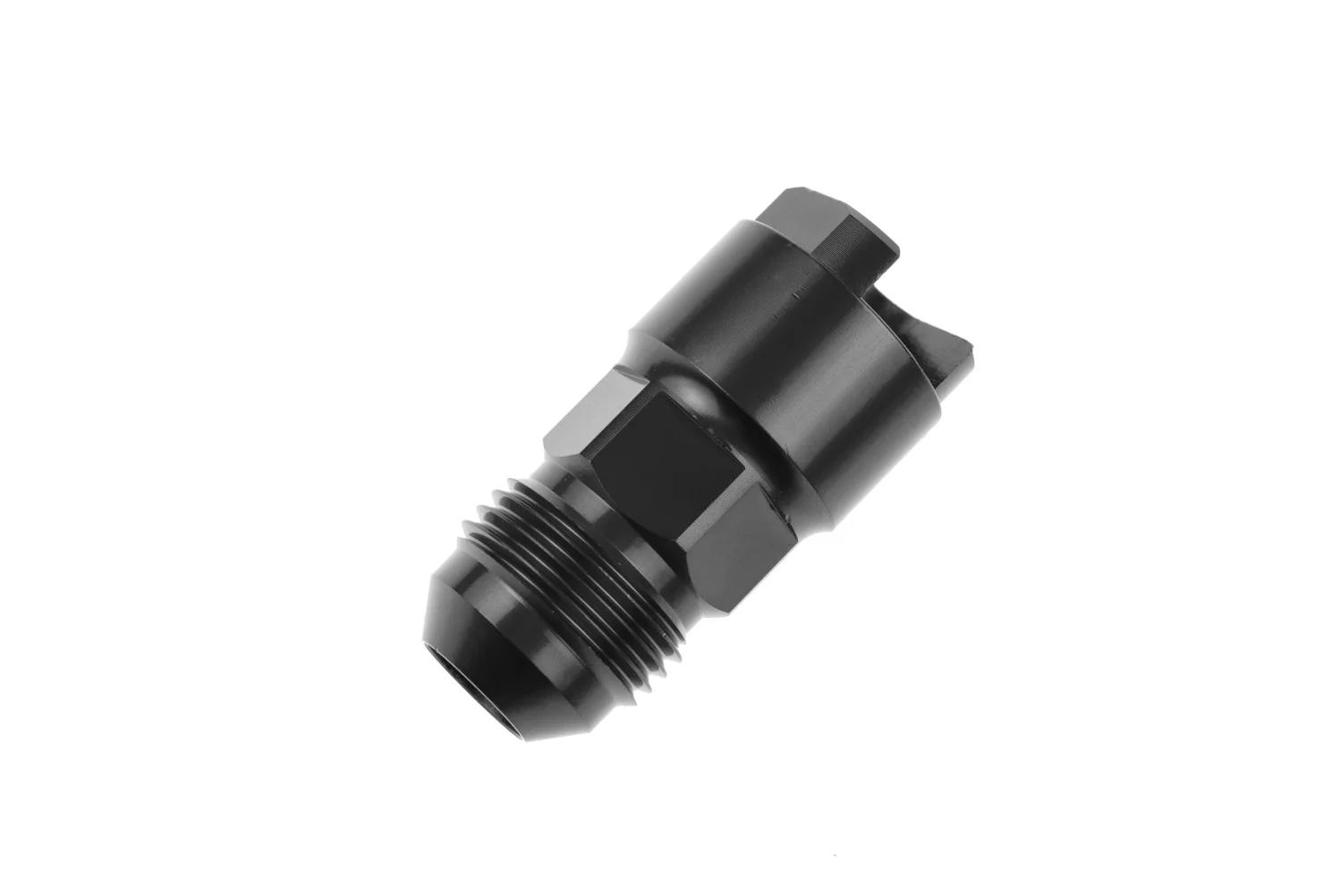 Redhorse Performance 881-06-06-2 EFI Fitting AN Male to SAE Quick-Disconnect Female, -6 to 3/8", Black