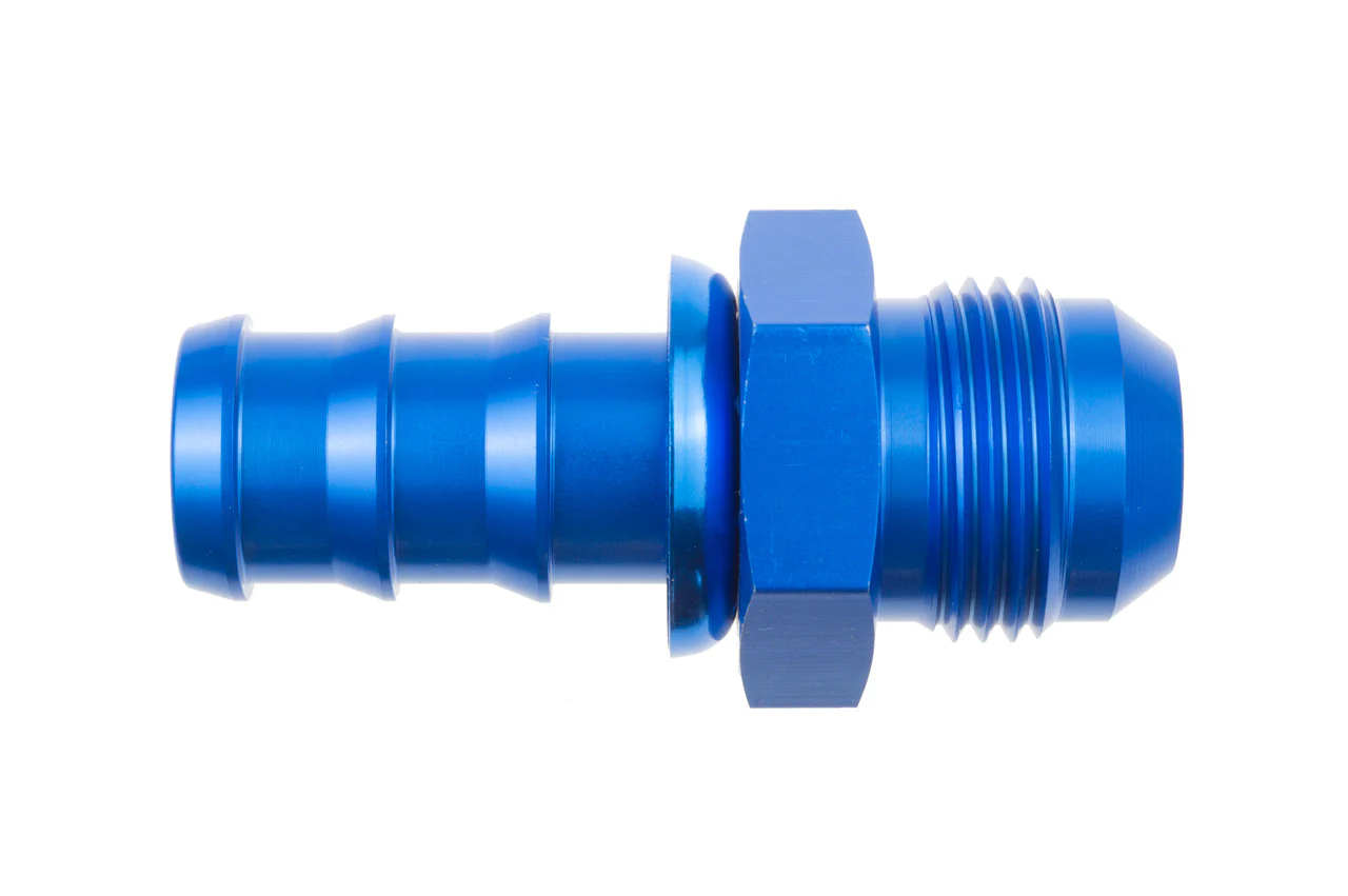 Redhorse Performance 940-08-08-1 AN Male to Push Lock Barb Adapter, -8 to 1/2" Straight, Blue