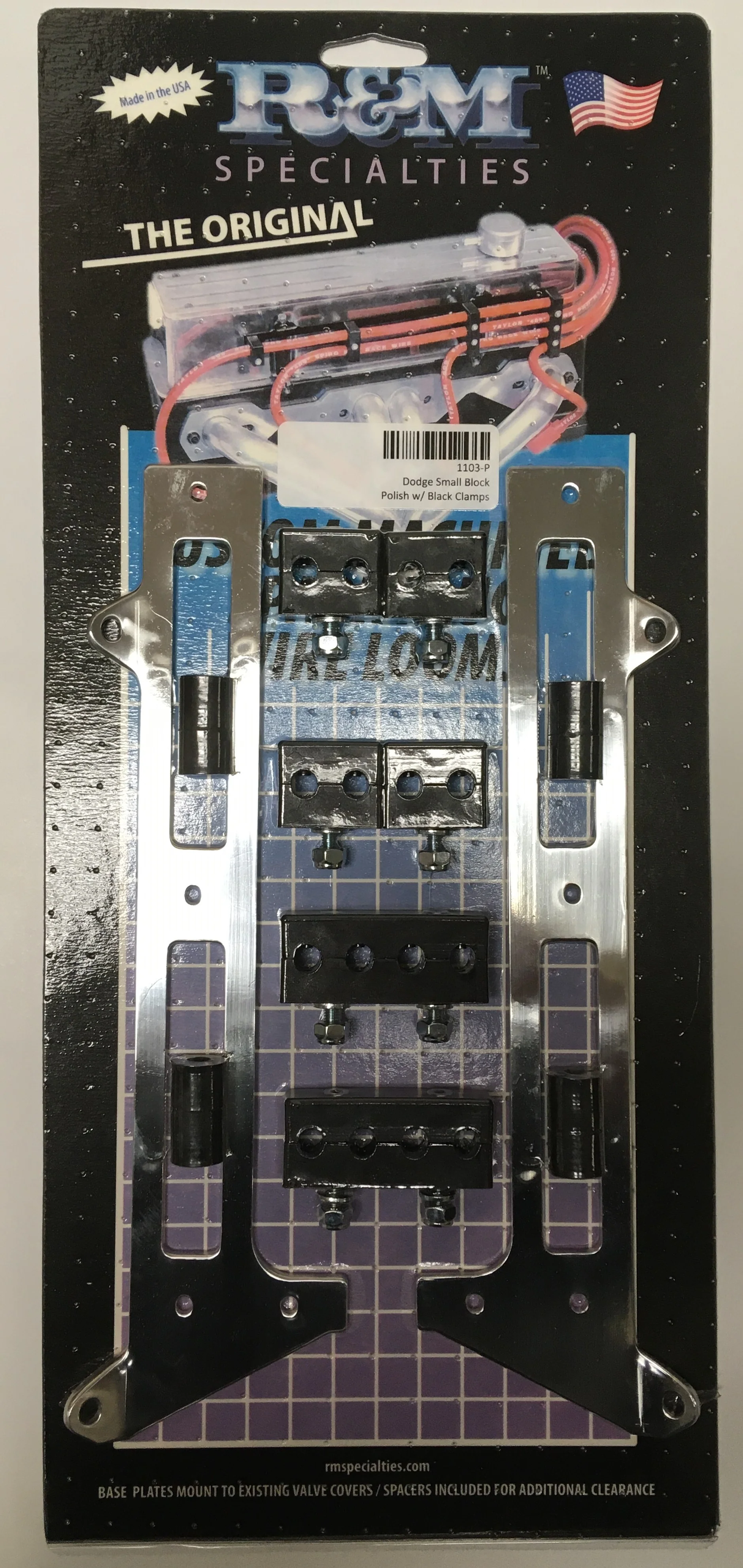 R&M 1103-P Billet Spark Plug Wire Loom Kit SBM 7-9MM