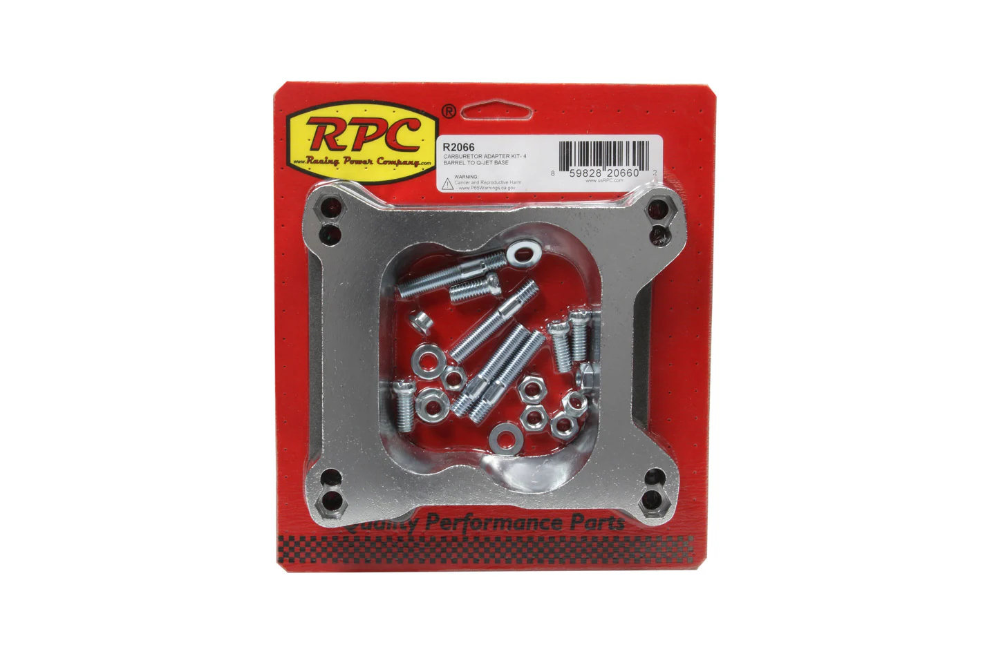 RPC R2066 Carburetor Adapter Kit- 4 Barrel To Q-Jet Base