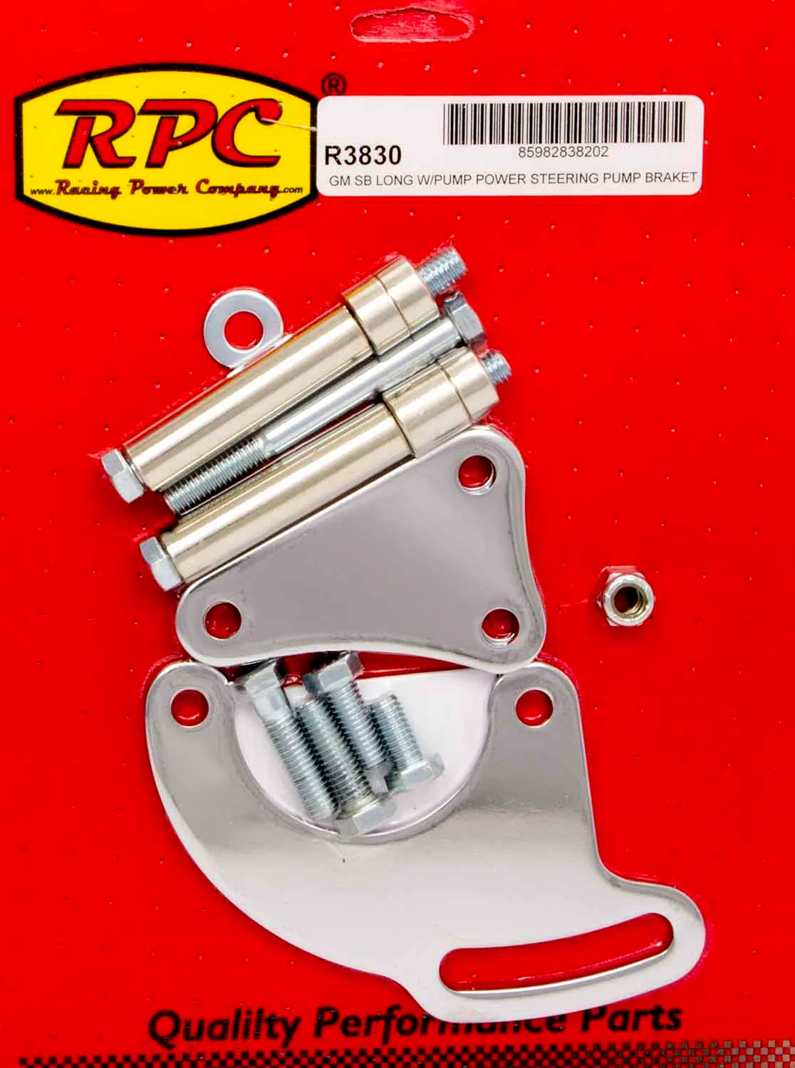 RPC R3830 Sbc Saginaw Power Steer Bracket Lwp Chrome