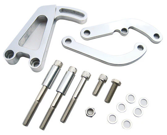 RPC R4368 Sbc Billet Alum Power St Eering Bracket Chome