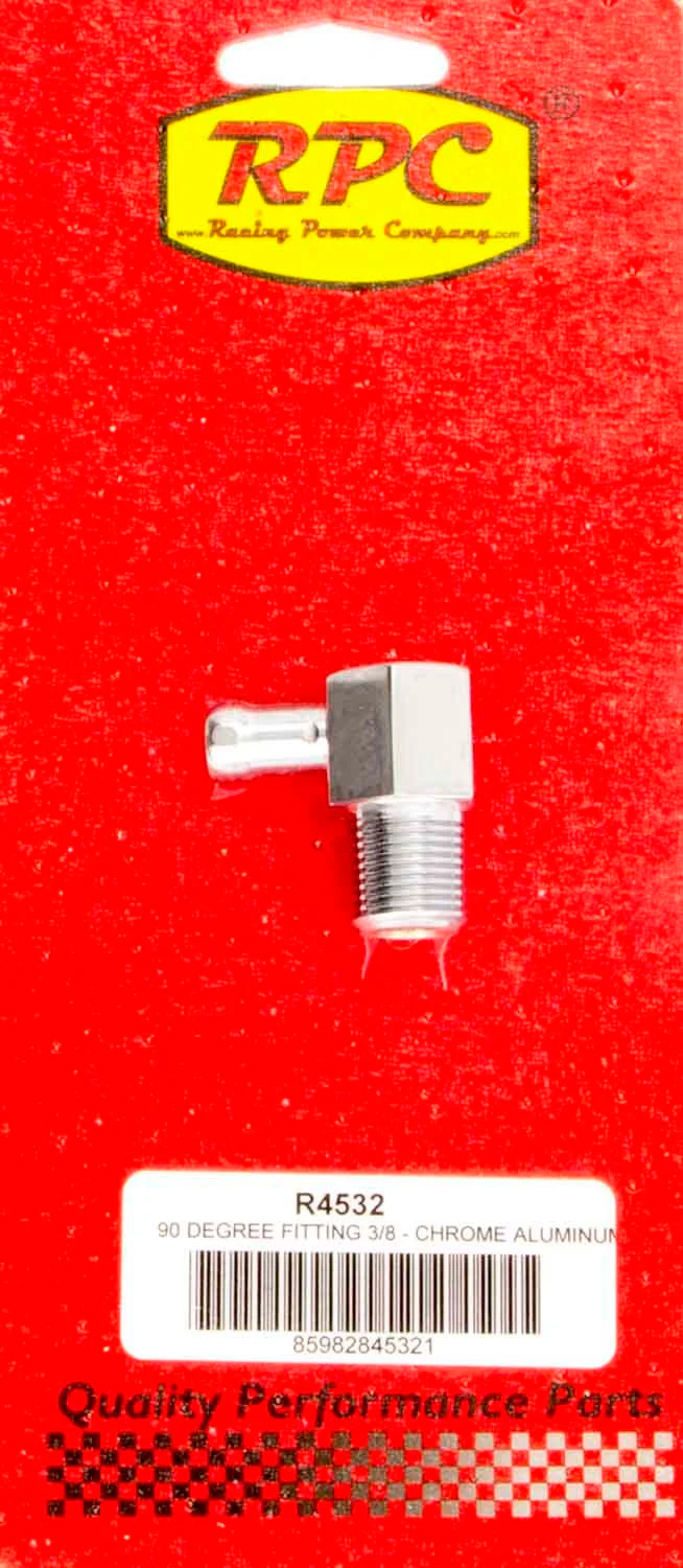 RPC R4532 90 Degree Fitting 3/8In Aluminum Chrome