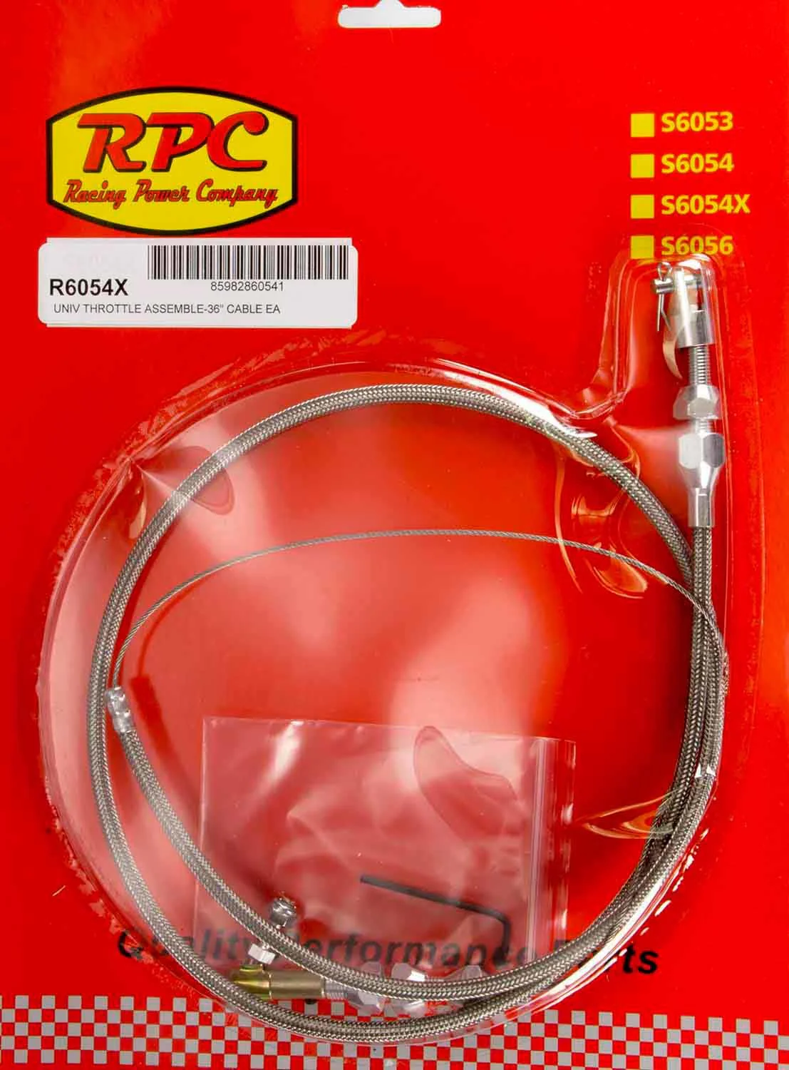 RPC R6054X 86-93 Ford Efi Stainless Throttle Cable 36In