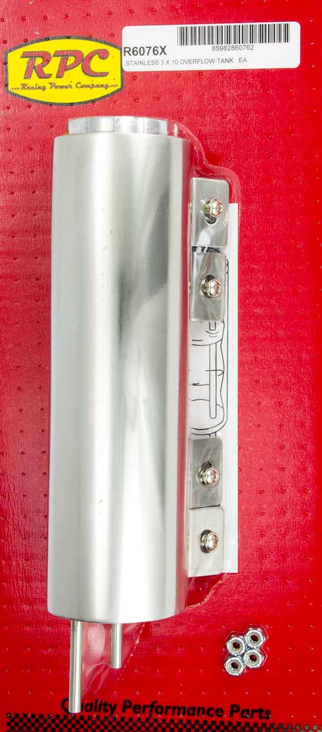 RPC R6076X 10In Polished Stainless Overflow Tank