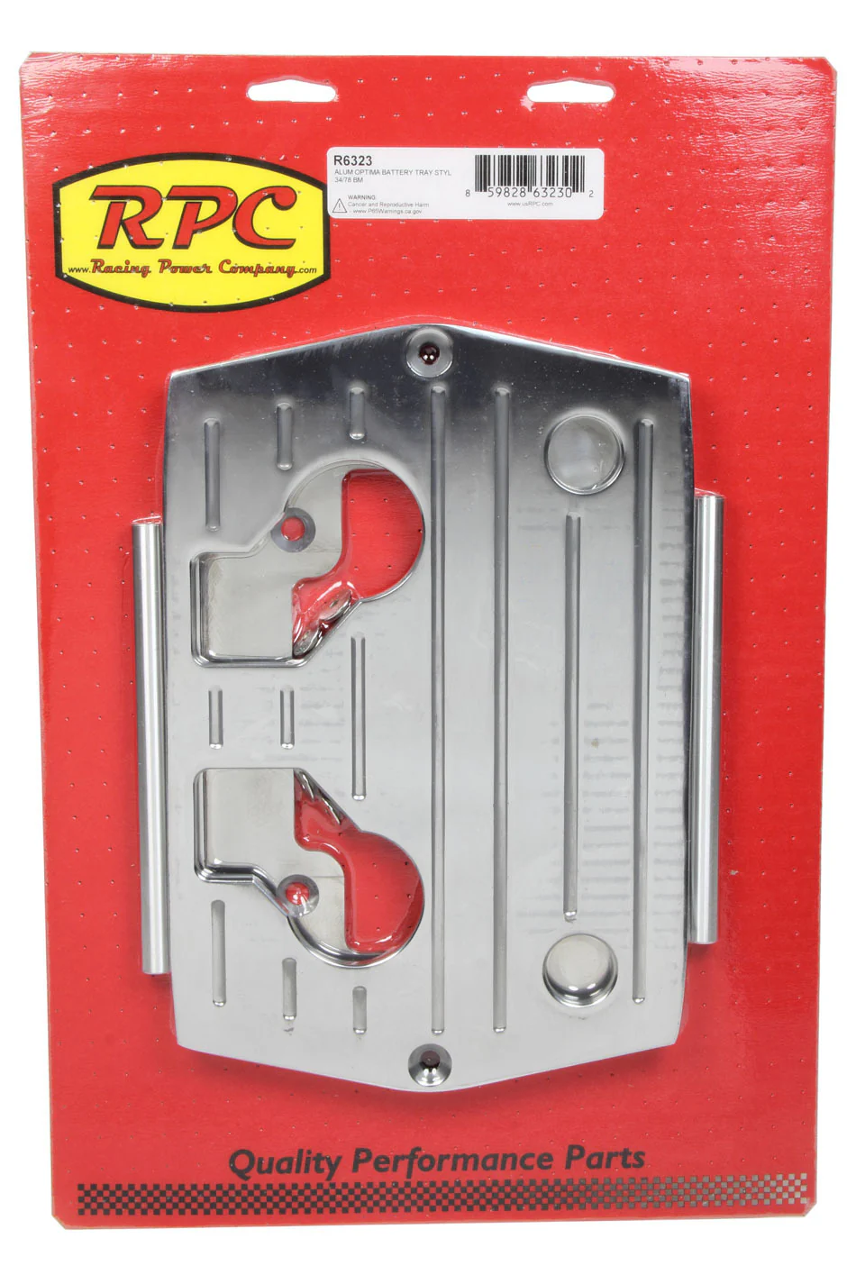 RPC R6323 Optima Alum Ball Milled Battery Tray Polished