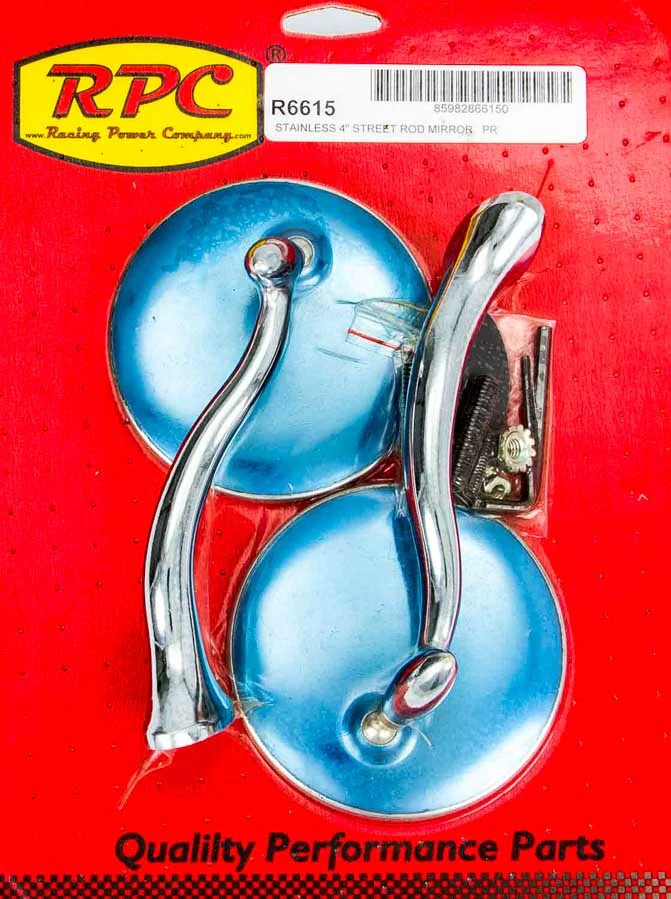 RPC R6615 Stainless Retro Street Rod Mirrors