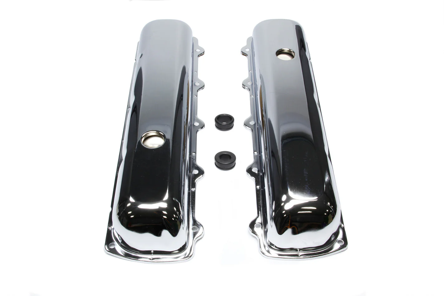 RPC R9391 Chrome Steel Oldsmobile Short Valve Cover Pair