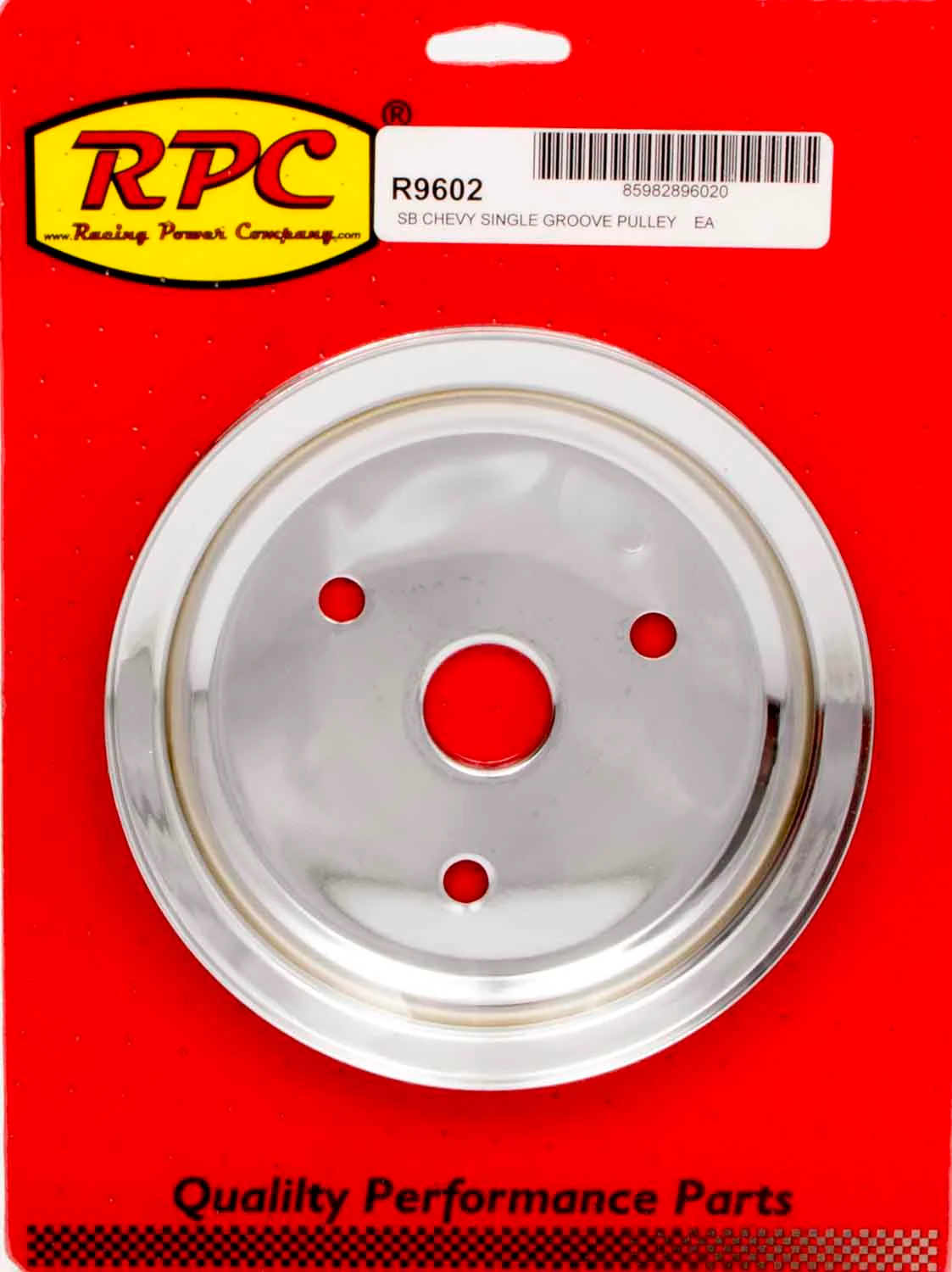 RPC R9602 Chrome Steel Crankshaft Pulley Sbc Short Wp 6.8
