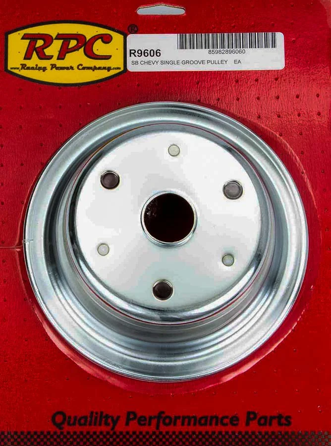 RPC R9606 Chrome Steel Crankshaft Pulley 1Groove Long Wp