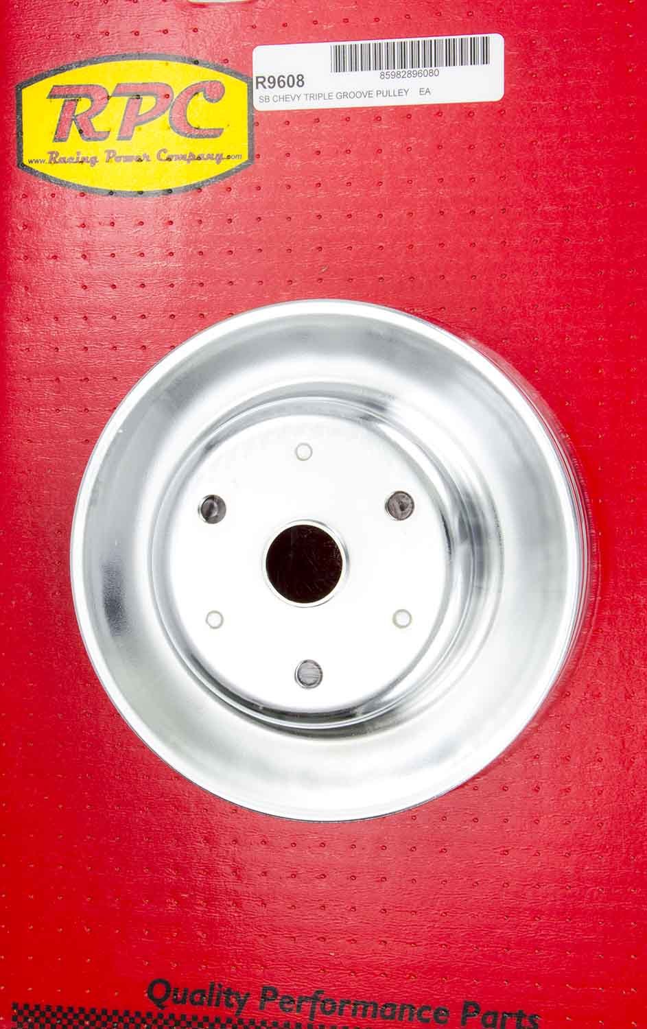 RPC R9608 Chrome Steel Crankshaft Pulley 3Groove Long Wp