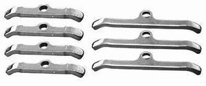 RPC R9640 Hold-Down Tabs, Big Block Chevy, Steel, Chrome, Set Of 7