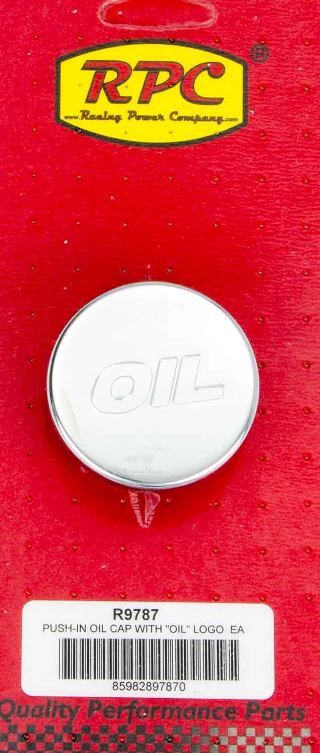 RPC R9787 Oil Filler Cap Chrome W/ Oil Logo