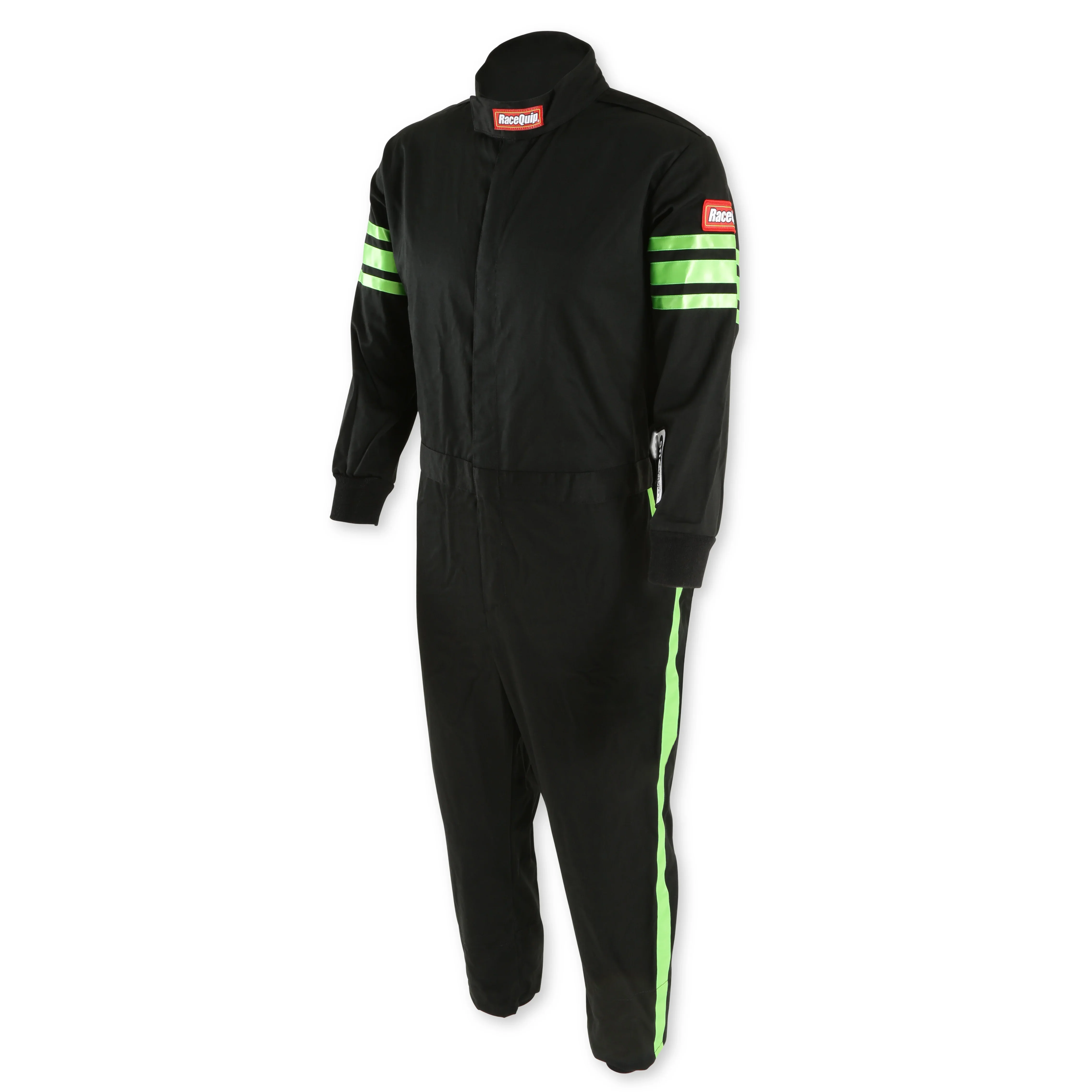 Racequip 1950796 Black Suit Single Layer Kids XL Green Trim - Image 2