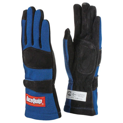 Racequip 355023 Gloves Double Layer Medium Blue SFI