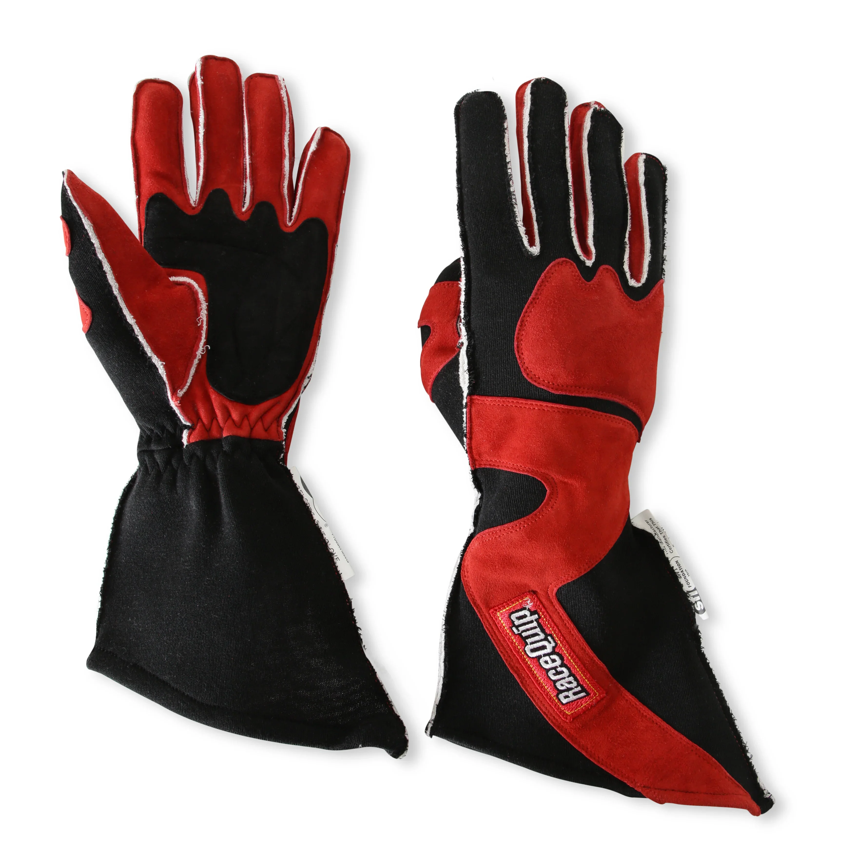 Racequip 359102 Gloves Outseam Black/Red Small SFI-5 - Image 3