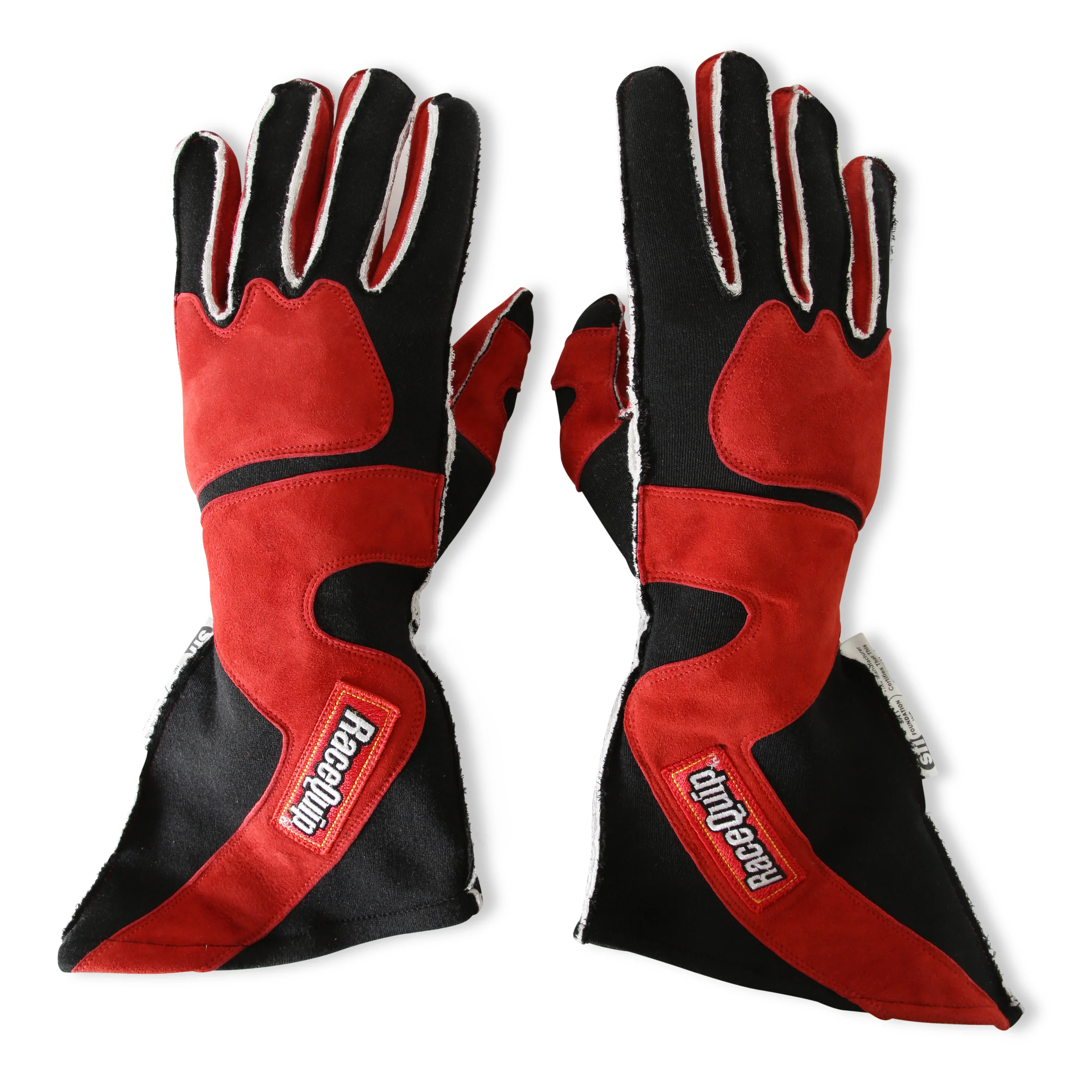 Racequip 359105 Gloves Outseam Black/Red Large SFI-5