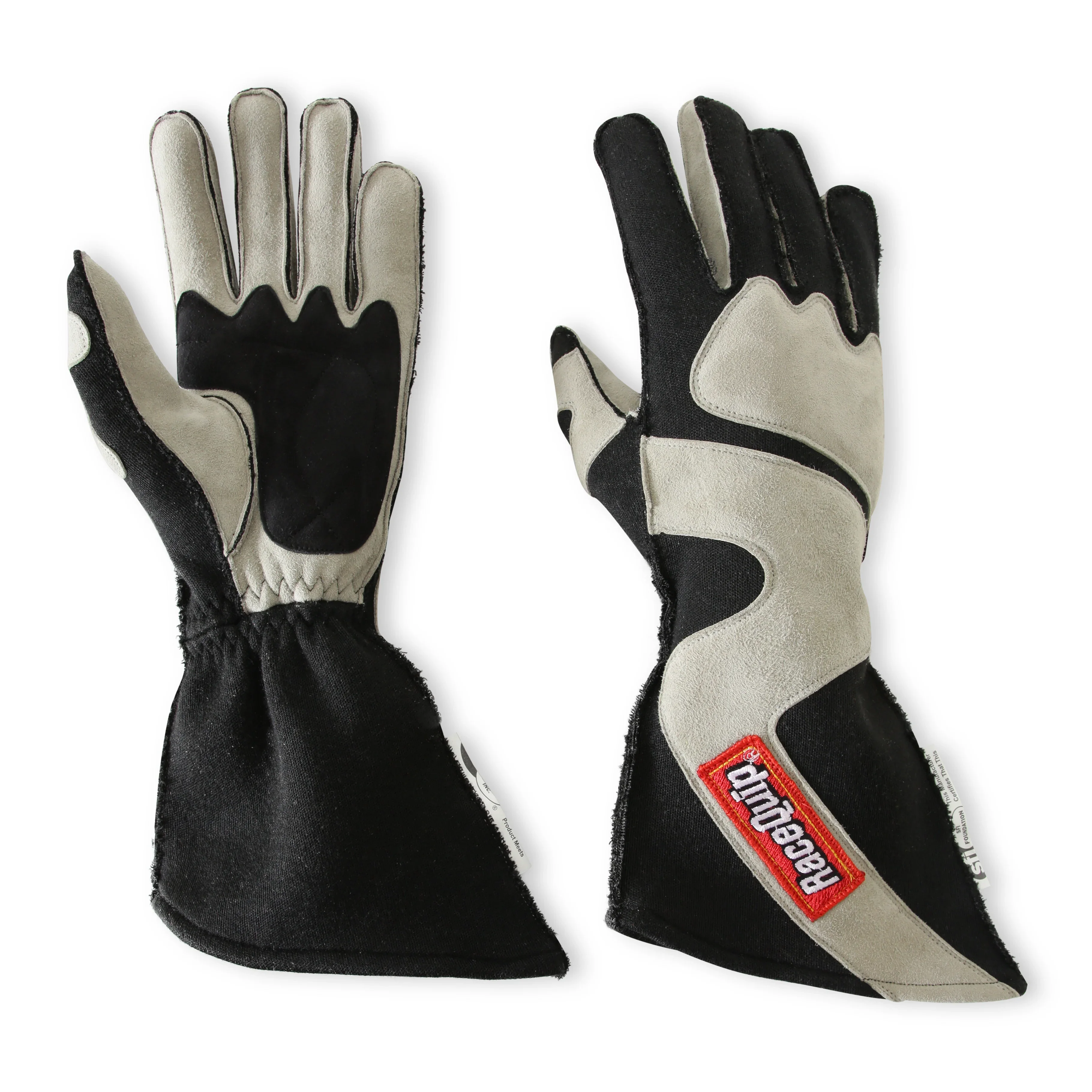 Racequip 359606 Gloves Outseam Black/ Gray XL SFI-5 - Image 4