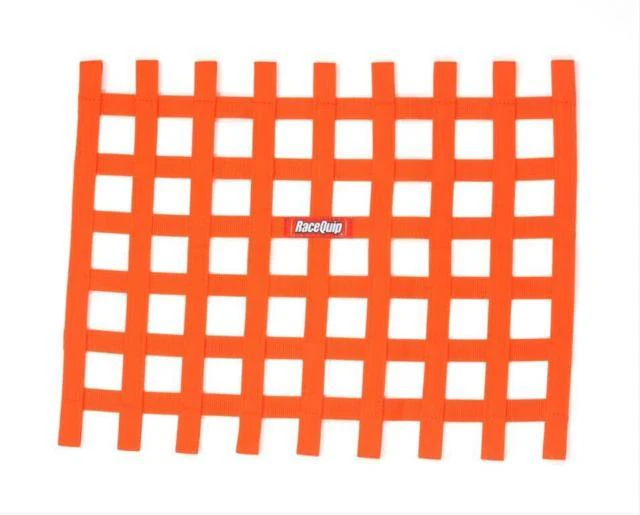 Racequip 721045 Ribbon Window Net Orange Non-SFI 18in x 24in