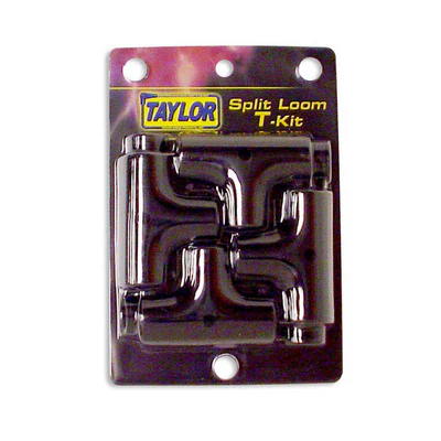 Taylor / Vertex 39100 Convoluted Tubing Tee, 1/4 / 3/8 / 1/2 in Tubing, Plastic, Black, set of 4