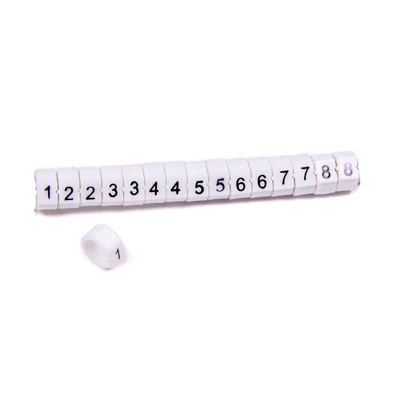 Taylor / Vertex 41060 Spark Plug Wire Markers, Clip On Wire Markers, 7-8 mm Wires, White, Numbered 1-8, Set of 16