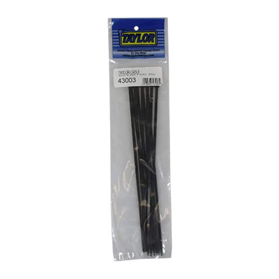 Taylor / Vertex 43003 Cable Ties, Zip Ties, 8 in, Nylon, Black, Set of 10