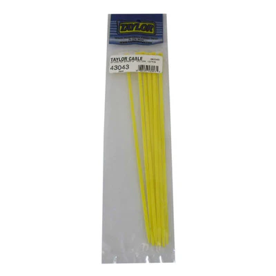Taylor / Vertex 43043 Cable Ties, Zip Ties, 8 in, Nylon, Yellow, Set of 10