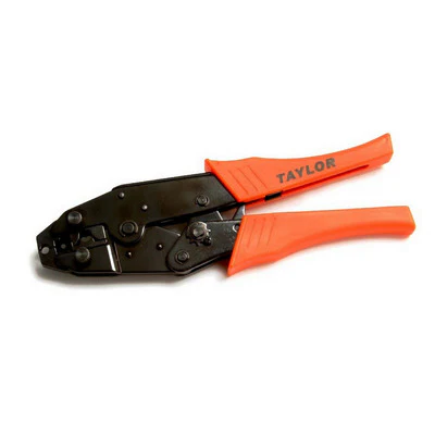 Taylor / Vertex 43400 Wire Crimping Tool, Professional, Heavy Duty, Steel Frame, Insulated Handles, Ratcheting, Each
