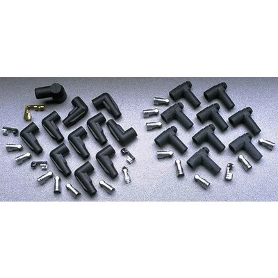 Taylor / Vertex 46051 Boot / Terminal Kit, Distributor / Coil, 8-10.4 mm, Black, Low Profile 90 Degree, HEI Style Terminal, Set of 11
