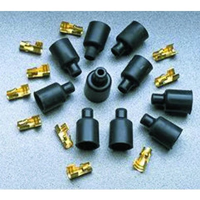 Taylor / Vertex 46059 Boot / Terminal Kit, Distributor / Coil, 8-10.4 mm, Black, Straight, Socket Style, Set of 10