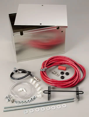 Taylor / Vertex 48101 Battery Relocation Kit, 13-1/2 x 9-1/2 x 10 in, 3 Piece Box, 2 Gauge Cables, 16 ft / 20 in NHRA Compliant, Kit