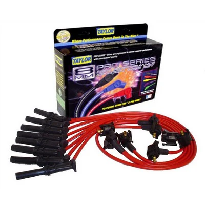 Taylor 72220 Spiro-Pro 8MM Spark Plug Wire Set Ford Red