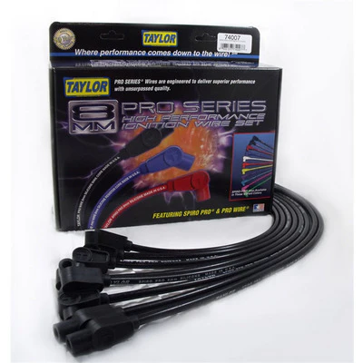 Taylor 74007 Spiro-Pro 8MM Spark Plug Wire Set GM Black