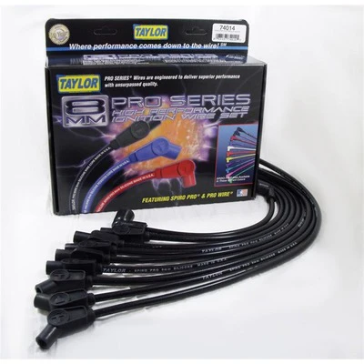 Taylor 74076 Spiro-Pro 8MM Spark Plug Wire Set SBM Black
