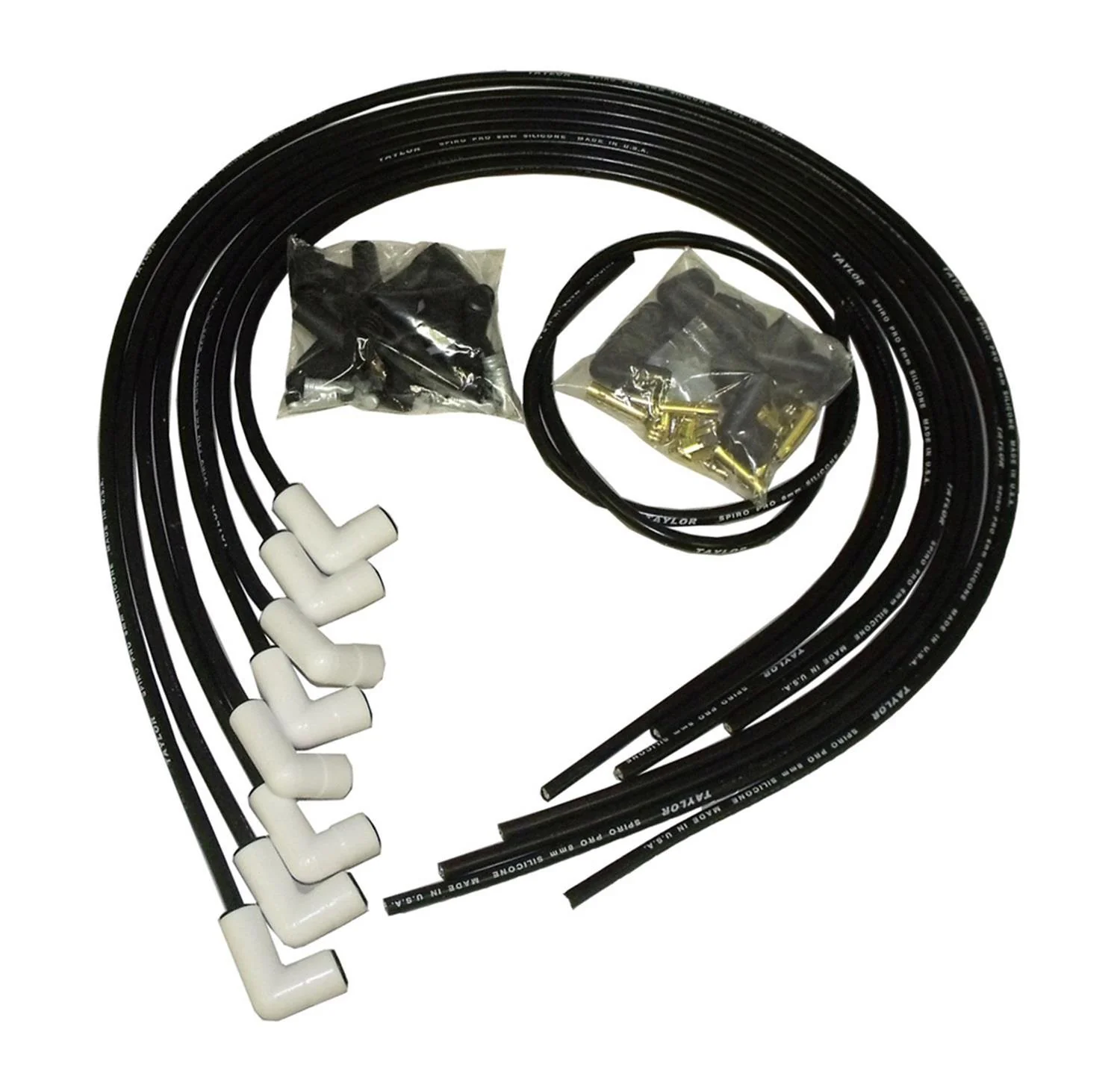 Taylor / Vertex 75051 Ignition Wire Set-8mm Spiro Pro Ceramic Boot Uni