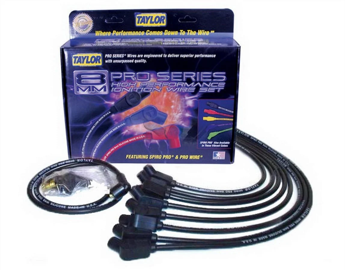 Taylor 76046 Spiro-Pro Race Fit 8MM Spark Plug Wire Set LS Black