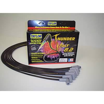 Taylor 84028 Thundervolt 8.2MM Spark Plug Wire Set SBC Black