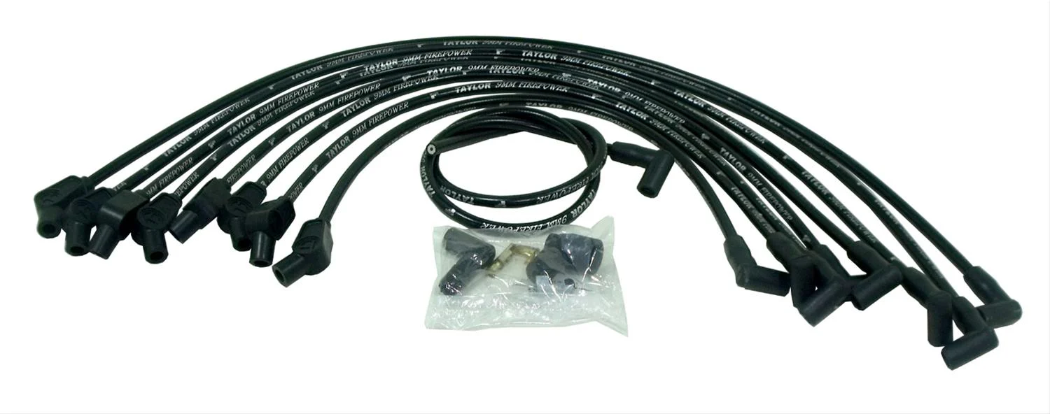 Taylor 92058 FirePower 9MM Spark Plug Wire Set SBF Black **While Supplies Last