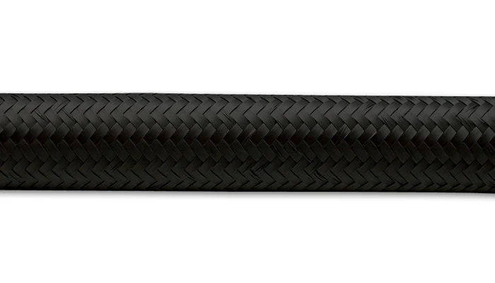 Vibrant 11956 -6 Black Nylon Braided Flex Race Hose 2 Feet