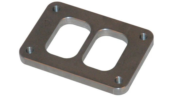 Vibrant Performance 1443 Divided Turbo Inlet Flange for GT42, GTX42 T6 - 1/2" thick Mild Steel