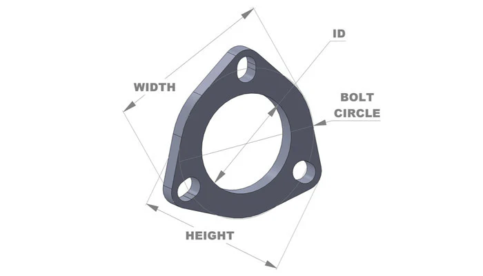 Vibrant Performance 1481S Exhaust Flange 2.250” 3 Bolt