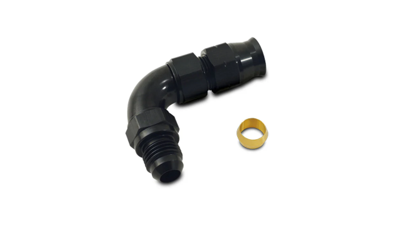 Vibrant Performance 16588 Black 1/2 Inch Tube to -8 Male AN Adapter 90 Degree