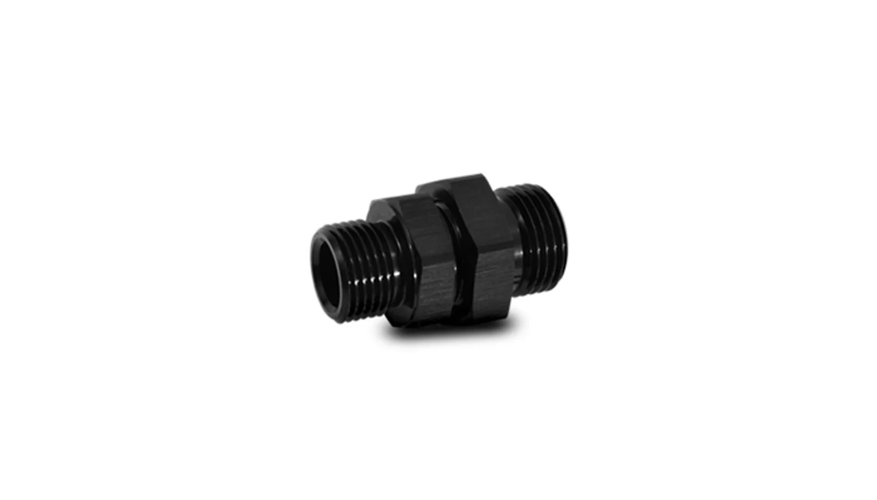 Vibrant Performance 16986 Black -12 Male ORB to -12 Male ORB Bulkhead Union