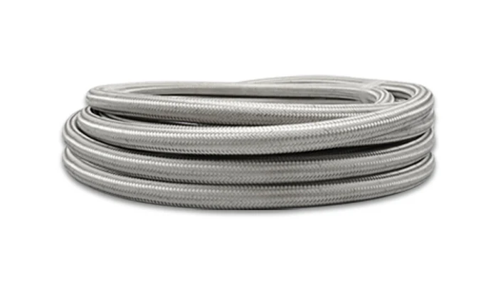 Vibrant 18436 -6 Stainless Steel Braided PTFE Hose 5 Foot Roll