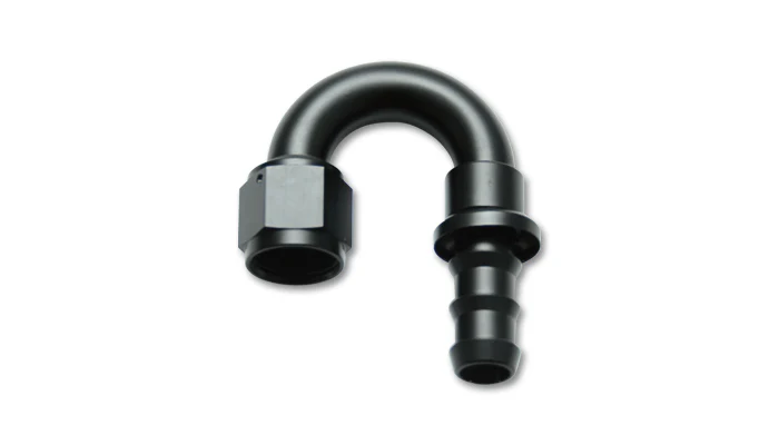 Vibrant Performance 22808 -8 Black Push-On Hose End Fitting 180 Degree