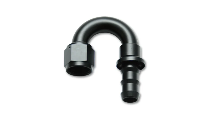 Vibrant Performance 22810 -10 Black Push-On Hose End Fitting 180 Degree
