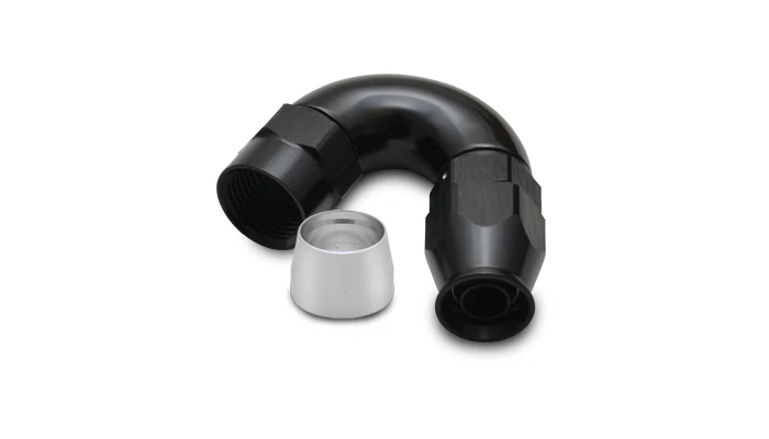 Vibrant Performance 28510 -10 Black High-Flow PTFE Hose End 150 Degree