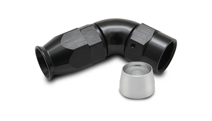 Vibrant Performance 28606 -6 Black High-Flow PTFE Hose End 60 Degree